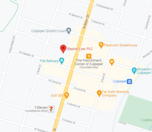 Google Map of Slayton Law Culpeper location